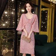 EAGLELY 2026 New Womens Luxury Evening Dress For Women Sequins Glitter High End Banquet Dress Elegan