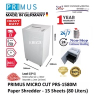 PRIMUS MICRO CUT PRS-1580M Paper Shredder - 15 Sheets (80 Liters) MESIN MENCARIK KERTAS