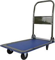 Olympia Tools Foldable Push Cart Dolly - 300 Lb. Capacity Heavy Duty Platform Truck with 360° Swivel