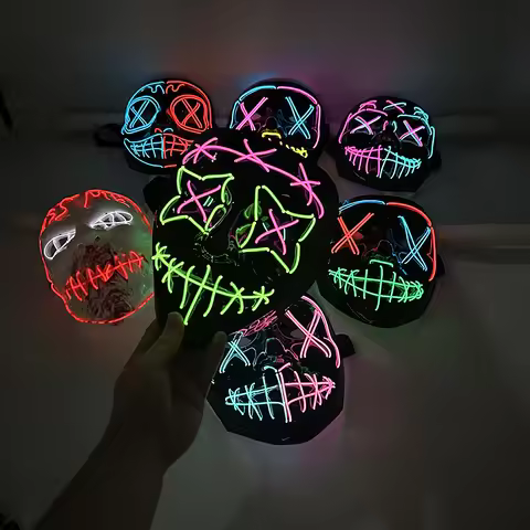Multi Style Glowing LED Purge Mask Professional Wireless Luminous Party Mask Flashing Decorative Hea