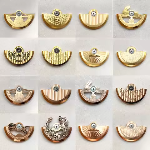 Gold Rose NH35 Movement Rotor Hammer Fit for NH36 NH38 NH39 4R35 7S26 NH35 Movement Oscillating Weig