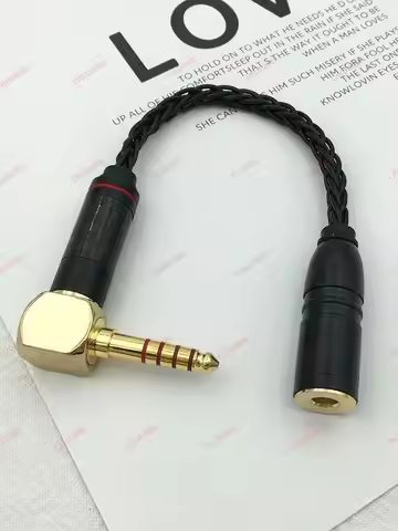 Hifi Angle 4.4mm 5Pole Balanced Male to 2.5 3.5 4.4 mm Conversion Single Crystal Copper Earphone Cab