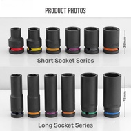 10 Pcs 10mm to 24mm 1/2 Inch Drive Pneumatic For Impact Sockets Thick Wall Steel