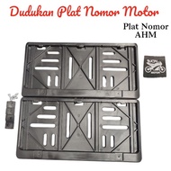 COVER PLAT NOMOR MOTOR AHM /DUDUKAN PLAT NOMOR/BINGKAI PLAT NOMOR UNIVERSAL HONDA VARIO BEAT SCOOPY