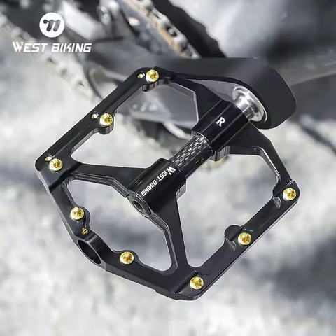 WEST BIKING 3 Bearings Bicycle Pedals Ultralight BMX MTB Road Bike Flat Pedal Aluminum Anti-slip Wat