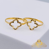 MydoraGold Cincin Emas Fesyen Series | Cincin Clover Bingkai Emas 916 [916 Gold] Gold Ring Jewellery Fashion Ring