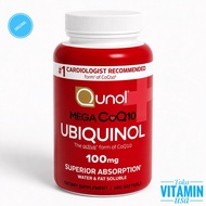 Qunol Mega Ubiquinol CoQ10 100mg Superior Absorption 120 Sofgels