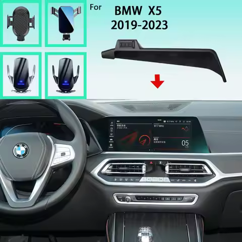 Car Phone Holder For BMW X5 G05 2019 2020 2021 2022 2023 Screen Mobile Phone Support Car Mounts Wire