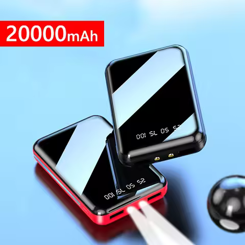 20000mAh Mini Power Bank for iPhone 15 13 X Samsung S23 Huawei Xiaomi Poverbank Portable Charger Ext