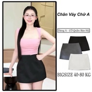 Women's Basic A-Line Skirt with Pockets and Inner Pants M686