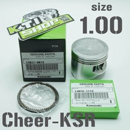 (ลูกเชียร์54mm)ลูกสูบ+แหวนลูกสูบ ไซด์1.00 สำหรับ Cheer110KSR110KAZE112KLX110 หรือรุ่นอื่นๆที่ต้องการดัดแปลง ของแท้ใหม่เบิกศูนย์
