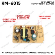 Kit Adaptor Output DC 12 Volt 2 Ampere - Input 220 Volt AC