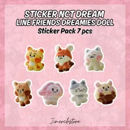 STICKER NCT DREAM DREAMIES LINE FRIENDS DOLL Characters contains 7 pcs STICKER Pack set