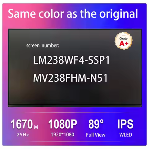 New Original 23.8 inch LCD display screen LM238WF4-SSP1 MV238FHM-N51 For DELL U2422H/HE/HX