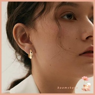 Boom 9x Gold Clip On Hoop Earrings Comfortable  Pierced Ear Clip Jewelry For Women