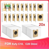 Disposable C10 Dust Bags Large Capacity 20 Pack Fits for  C10, C20 Omni Robot Vacuum, C20 Dust Bag