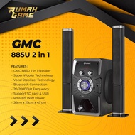 GMC 885U 2in1 Speaker Multimedia Bluetooth Sound Bar 