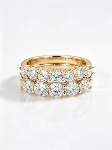 Novary 0.7ct Real Moissanite Diamond Ring 925 Sterling Silver Engagement Daily Wear Rings for Women 