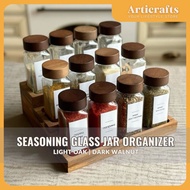 120ml Herbs and Spices Seasoning Glass Jar Organizer Food Container Airtight Container