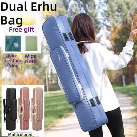 Lightweight Dual Erhu Bag Shoulders Portable Thickened Shockproof Comfortable Breathable Erhu Bag Mu