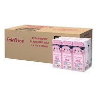 FairPrice UHT Kids Flavoured Packet Milk - Strawberry