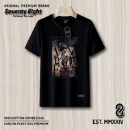 Seventy Eight T-Shirt Distro Men's Adults Cool Bandung Combed 24s Casual Comfortable Standard Black