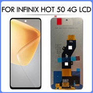6.78 "สำหรับ Infinix ร้อน50 4G ชิ้นส่วนจอสัมผัสแอลซีดีของเครื่องแปลงดิจิทัล X6882สำหรับ Infinix ร้อน