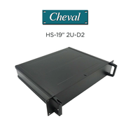 CHEVAL HS19 2U-D2 กล่องอลูมิเนียมอิเล็กทรอนิคส์เคสมี Heat sink ด้านข้างพร้อมรางอลูมิเนียมยึดแผ่นวงจ
