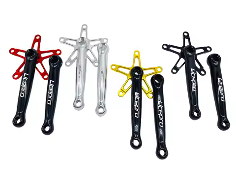 Litepro Aluminum Alloy Hollow Square Hole Crankset for Folding Bikes Custom Modification Bicycle Rid