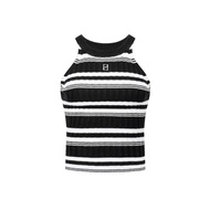 PETCHPLOY - Miller Knit Vest เสื้อแขนกุด เสื้อกล้าม ผ้าไหมพรมนิ่ม ผ้าลายทาง พลางหุ่น ดีเทลปัก Logo P