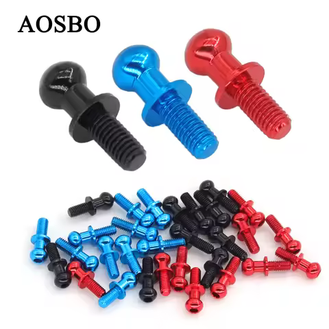 10Pcs M3 Metal Hex Ball Head Screws for Tamiya TT01 TT02 Sakura D5 1/10 RC Drift Car Spare Parts Uni