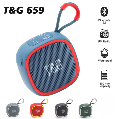 T&G TG659 Riding Motorcycle Speaker Portable BT Stereo Sound FM Radio Speaker For Outdoor Camping Hi