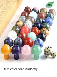 10/20/30入組小型彩色水晶療癒寶石雕刻蘑菇石工藝品,可用於家庭裝飾、diy首飾製作、項鍊、手鍊、耳環等禮品