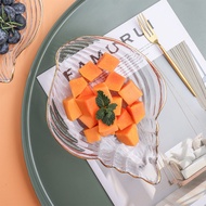 Glass Small Bowl Fruit Plate Shell Plate Glass Bowl Shell Plate Glass Plate Ice Cream Bowl Bowl Thic