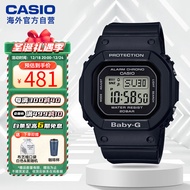 卡西欧（CASIO）BABY-G系列 小方块数字显示多功能运动石英手表 BGD-560-1DR