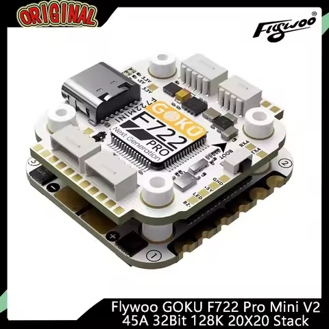 Flywoo GOKU F722 Pro Mini V2 20x20 Stack (45A, 32Bit AM32) - Plug&Play with O4/O4 Pro