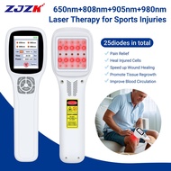 ZJZK Medical Grade Cold Laser Therapy LLLT Device 25 Diodes NIR Light For Pain Relief