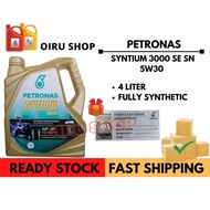 Petronas Syntium 3000 SE 5W30 Fully Synthetic Engine Oil API SN 4L + Mileage Sticker Running 10K mil