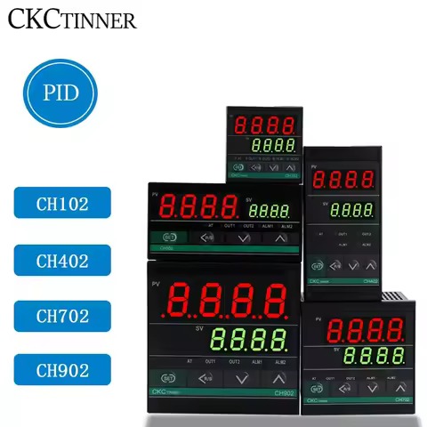 Dual Output SSR and Relay CH102 CH402 CH702 CH902 Two Relay Output LCD Digital PID Intelligent Tempe