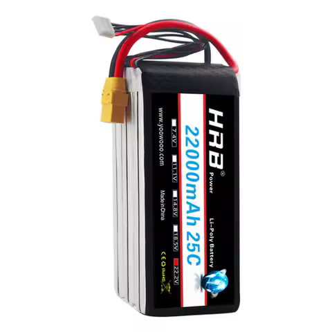 HRB High Capacity 20000mAh 22000mAh 2S 3S 4S 5S 6S 25C XT90 Plug LiPo Battery For Agricultural Drone