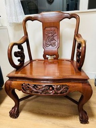 古典雕花龍紋紅木椅