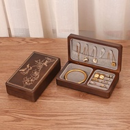 Jewelry Storage Box Solid Wood High-End Jewelry Box Portable Small Bamboo Wooden Exquisite Bracelet 