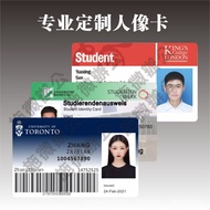 Factory Direct Supply Foreign University Student Card Customized Campus Card Making PVC Work Permit 