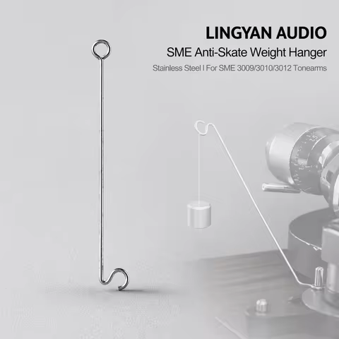 SME Tonearm Anti-Skate Weight Suspension Rod, Stainless Steel, 72mm Straight Hook, Compatible 3009/3