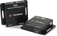 J-Tech Digital HDMI Extender Over Single Ethernet Cat5e/6/7 1080P Up to 1080P 160ft Support PoC 3D D