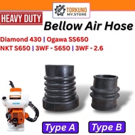 [Heavy Duty] Diamond 430/Ogawa SS650/NKT 650/3WF - S650/3WF - 2.6 Bellow Air Hose Bellow Rubber Pipe