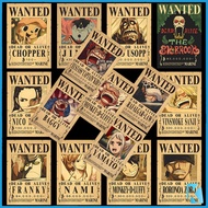 Anime One Piece 144 latest reward list Retro kraft paper poster Living room bedroom dormitory wall d
