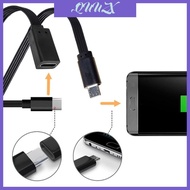 QUU Flat USB C To Microed USB Converter Cable 10cm 20cm Flexible Charging Data Cord