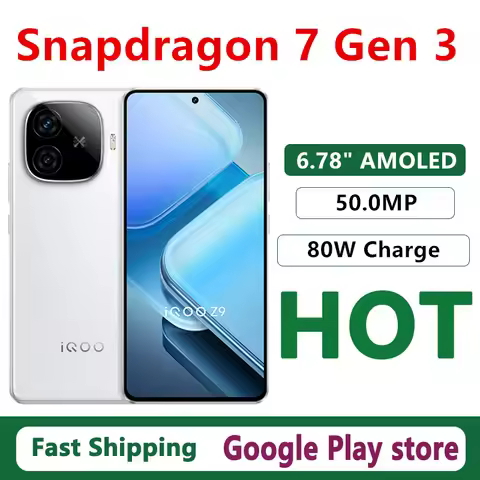 Original Vivo Iqoo Z9 Mobile Phone Snapdragon 7 Gen 3 Android 14.0 OTA 6.78" AMOLED 144HZ 50.0MP Cam