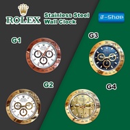 ROLEX Stainless Steel Wall Clock Living Room / GOLD DAYTONA / Glow in the dark / Jam Dinding / Wall 
